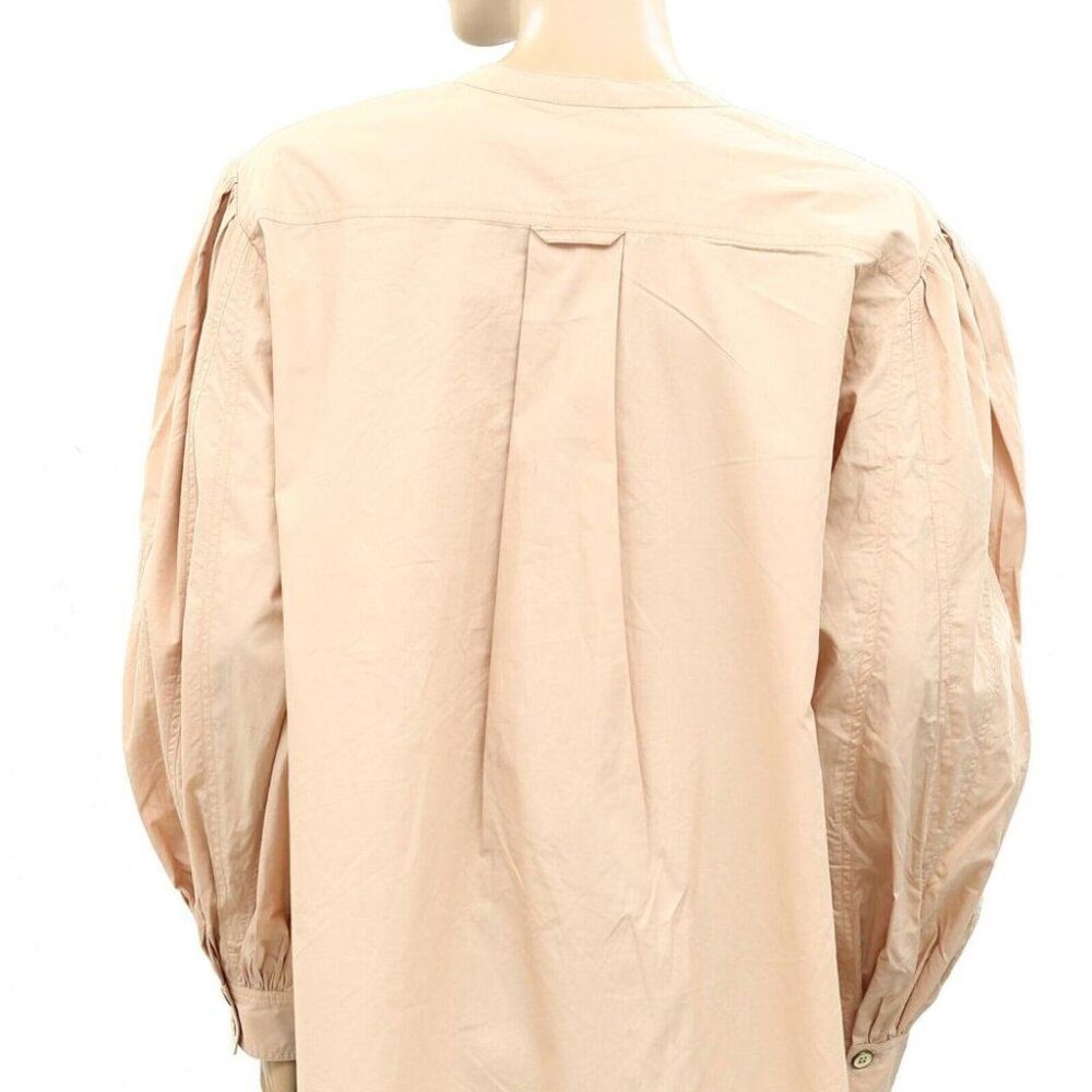 Ulla Johnson Nude Button Down Solid Blouse Top Co… - image 4